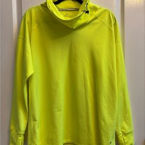 Nike Neon Yellow Dri-FIT Pullover Sz Large runner style